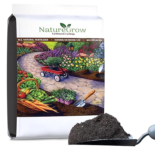 NatureGrow Earth Worm Castings 5LB - Fertilizante orgánico de fundición de gusano incluye ácido húmico, fundición de lombriz de tierra, fundición de NatureGrow Earth Worm Castings 5LB - Fertilizante orgánico de fundición de gusano incluye ácido húmico, fundición de lombriz de tierra, fundición de