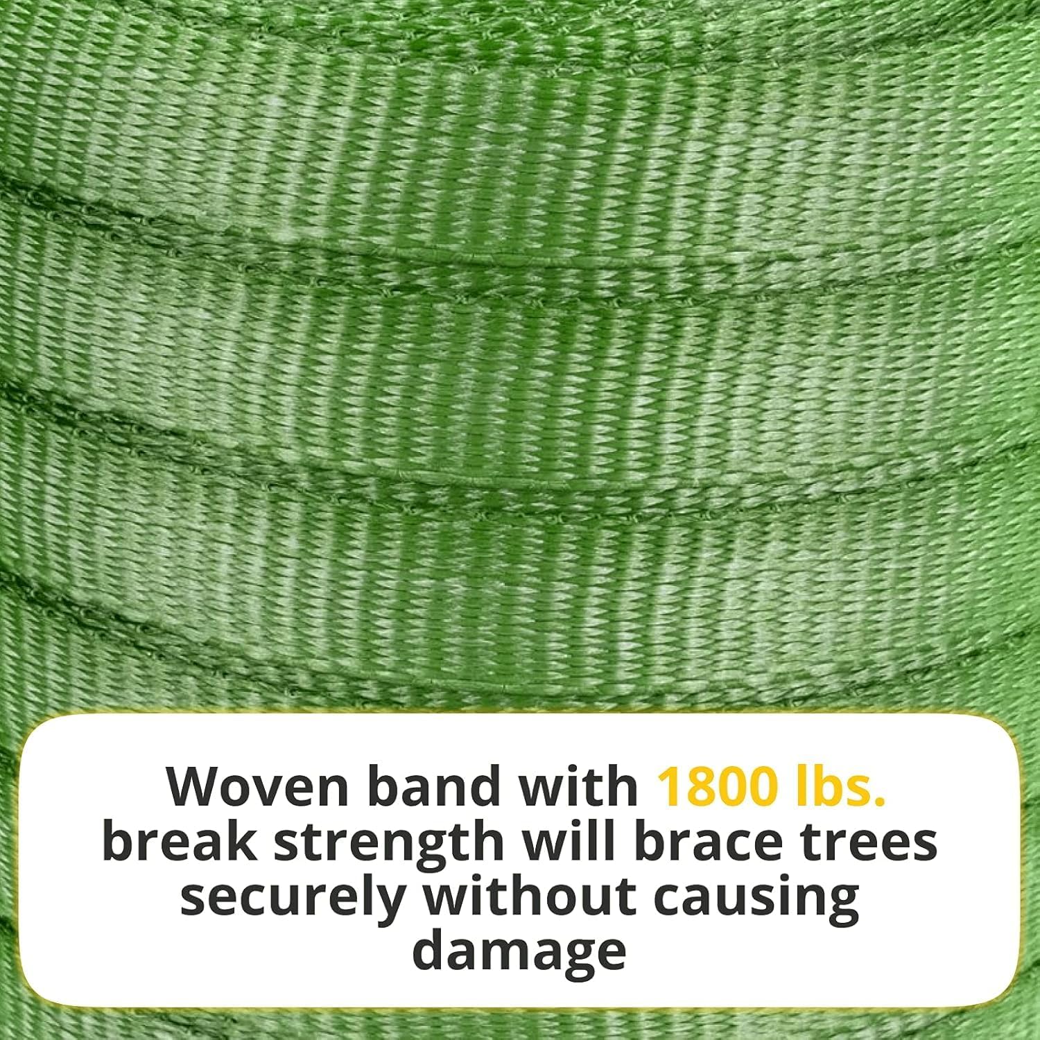 Green Tree Tie Webbing Strap 3/4" x 250' - Heavy Duty Tree Straps for Staking, Guying, Securing & Outdoor Use - Garden Ties Webbing Flat Rope for Heavy Plants & Trees Support by IDL Packaging