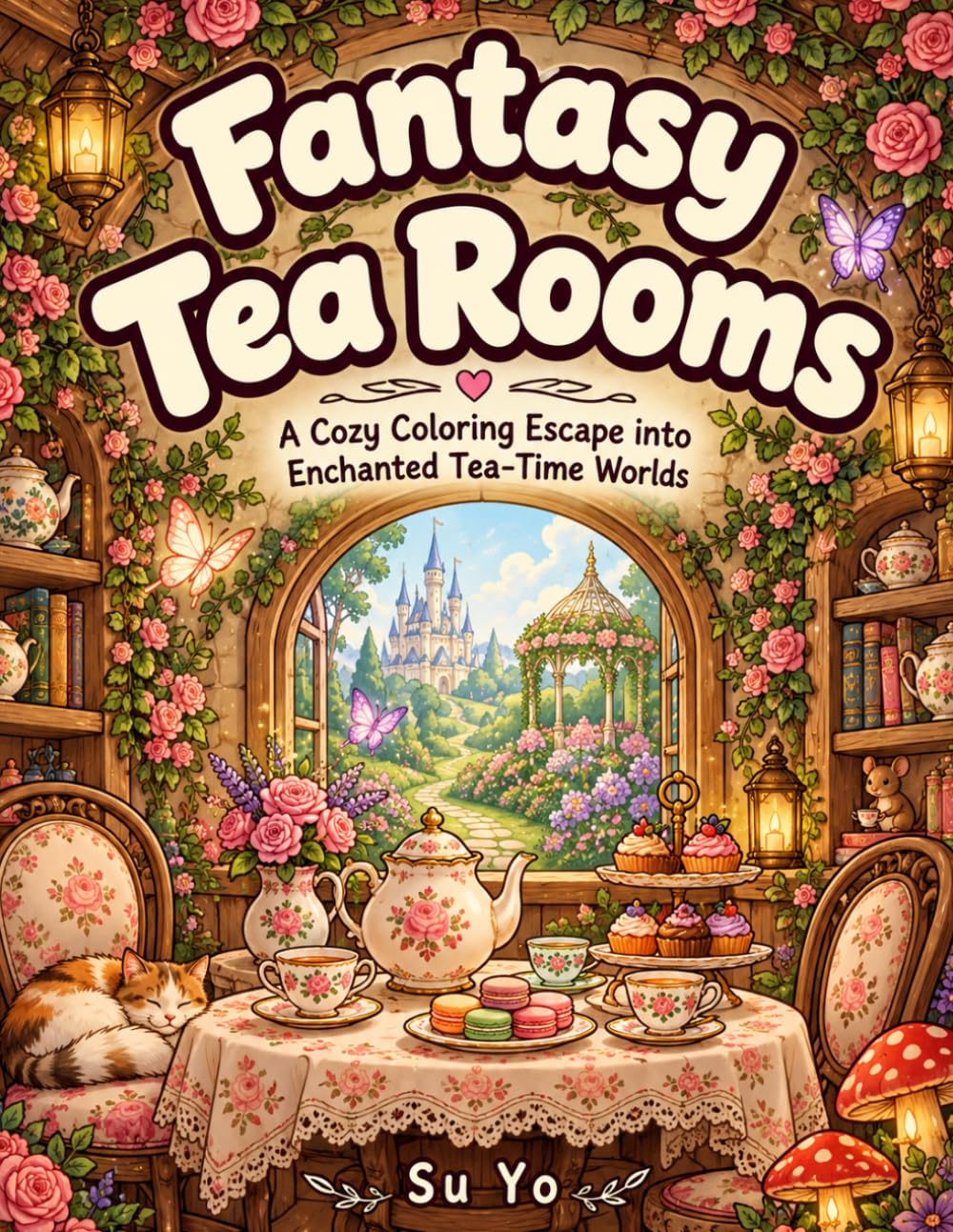 Fantasy Tea Rooms: A Cozy Coloring Escape into Enchanted Tea-Time Worlds