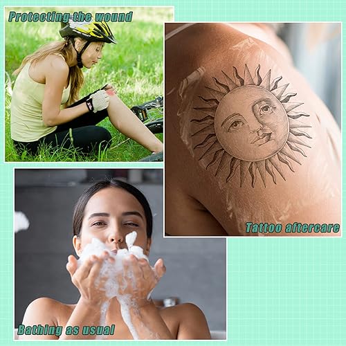 Miniatura 6 de 9 rollos de vendas impermeables de película transparente para apósito de vendas adhesivas transparentes para ducha (6 pulgadas, 8 pulgadas, 10