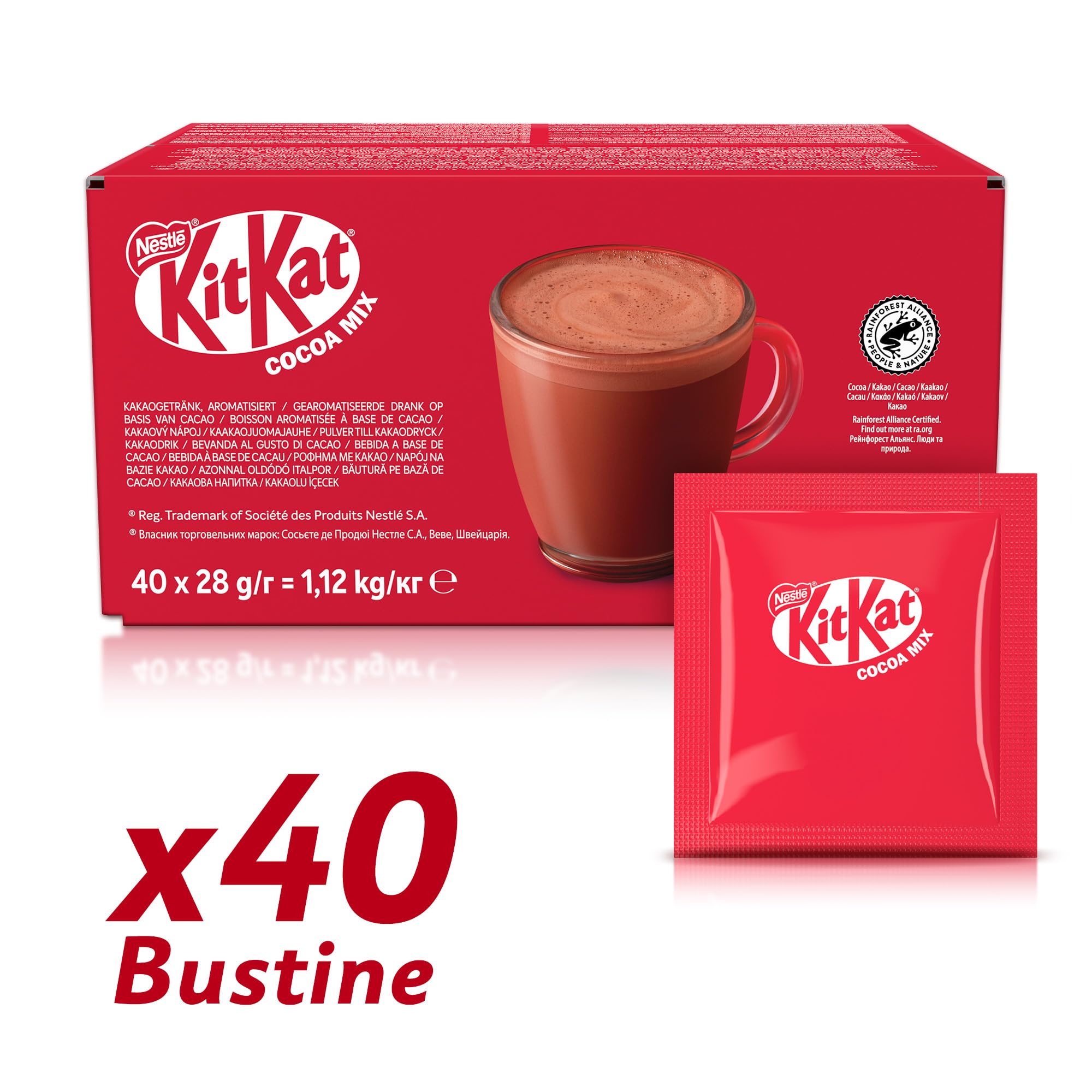 KitKat Bevanda con cacao solubile, 40 bustine da 28g (1120g)
