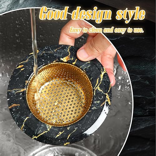 Miniatura 5 de Antuoo Colador para fregadero de cocina, paquete de 2 cestas de drenaje de fregadero de acero inoxidable, coladores de fregadero para fregaderos de