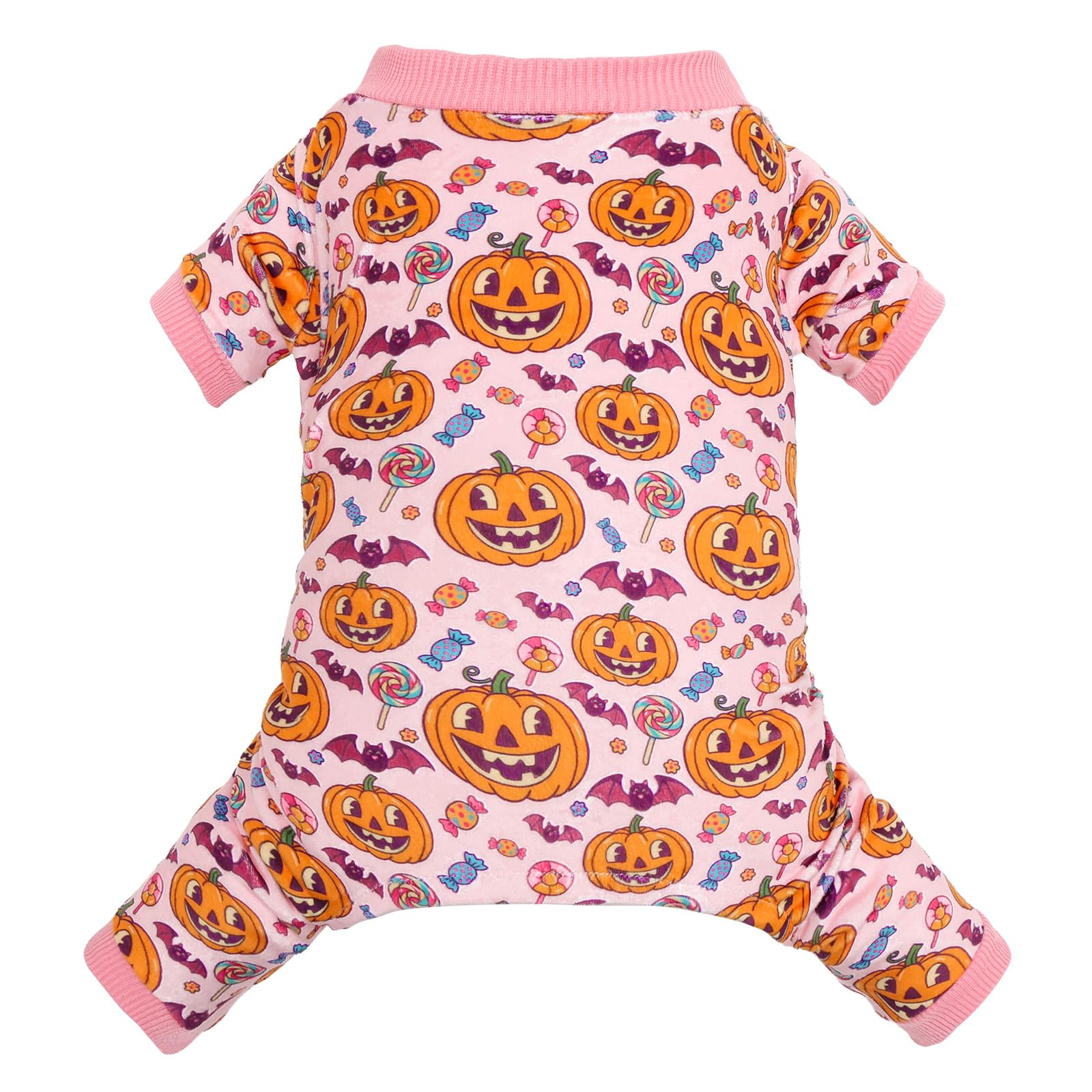 CuteBone Small Dogs Outfit Soft Puppy Onesies Pjs Halloween Dog Pajamas Pet Coat Cat Apparel Comfy Doggie Jumpsuit Bodysuit for All Seasons P351XS