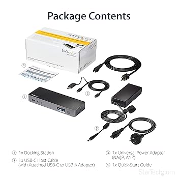 StarTech.com DK30C2DPPD ドッキングステーション 60W ドッキングステーション／USB-C （USB 3.1 Gen1）& USB-A接続