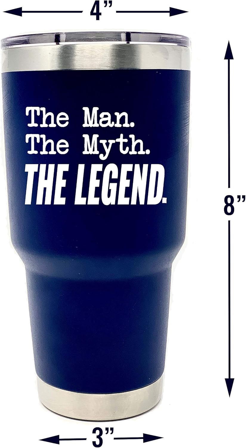 Dad Water Bottle Insulated 30 oz - Funny Insulated Water Bottle for Men - Stainless Steel Coffee Tumbler Travel Mug for Dad - Birthday, Father’s Day, Christmas from Daughter, Son, Wife