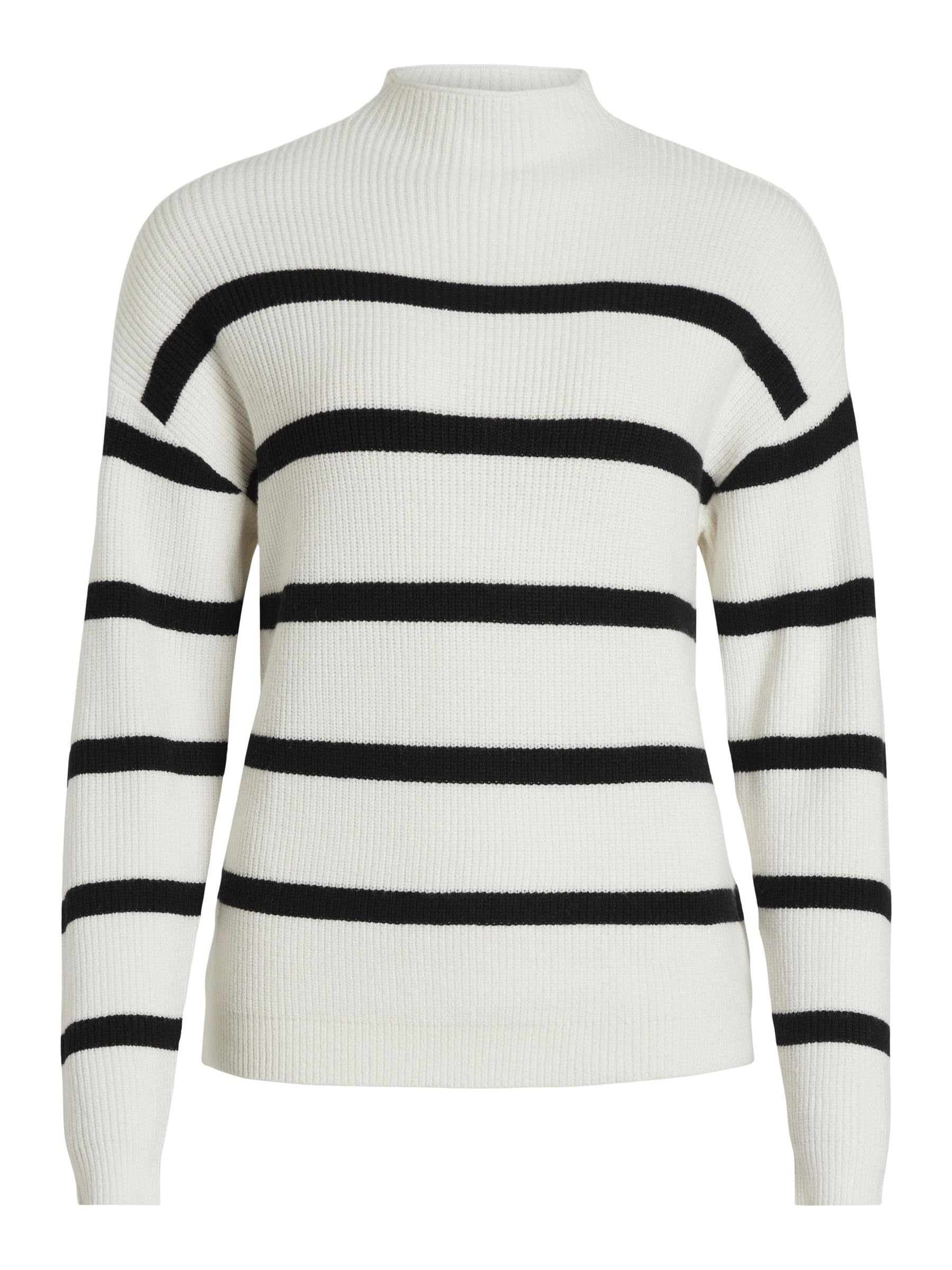 Vila Damen Viril Mockneck L/S Knit Rib Top 2- Noos Strickpullover (1er Pack)