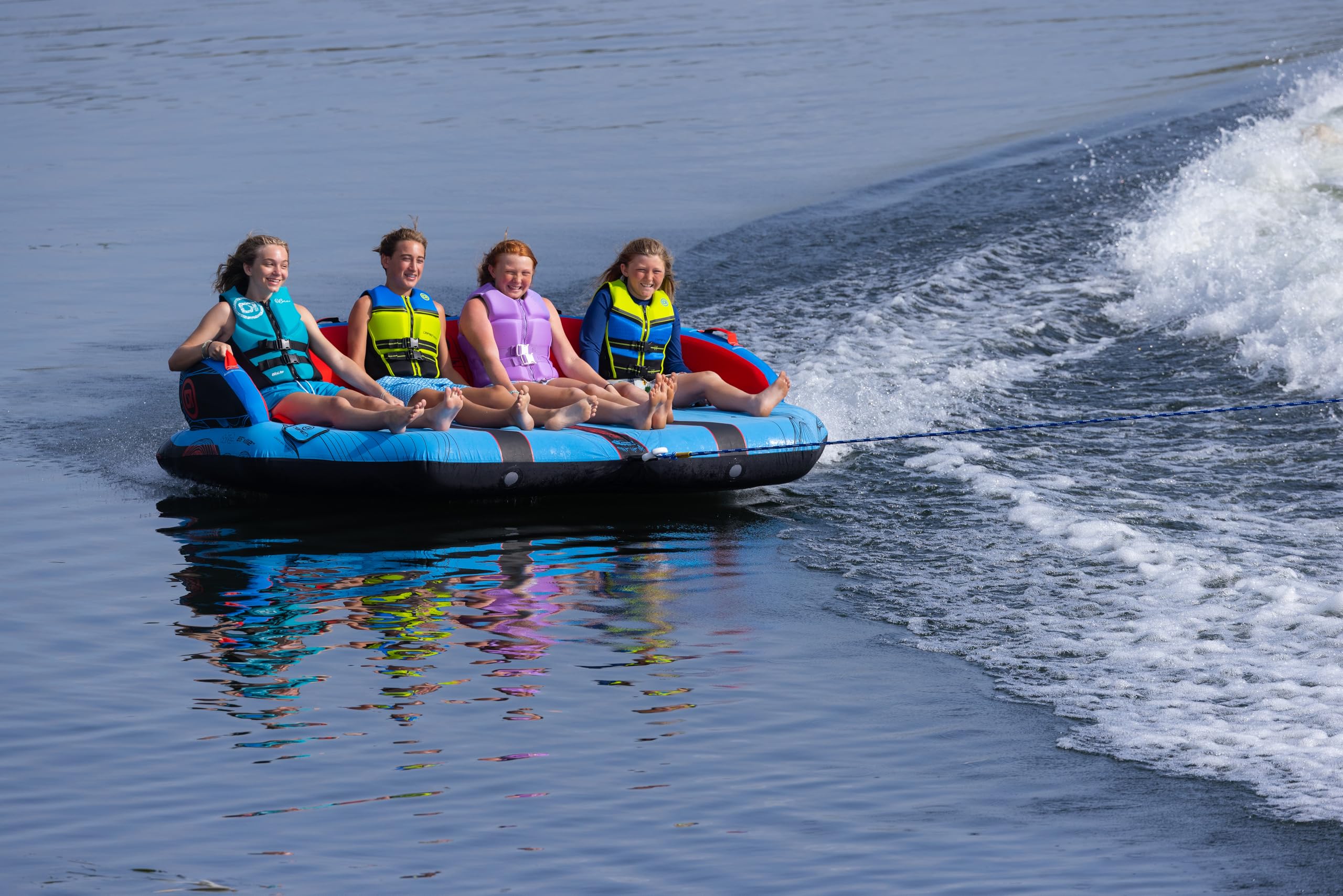 Amazon.com: O'Brien Specter 4 Towable Tube – 4 Rider Inflatable