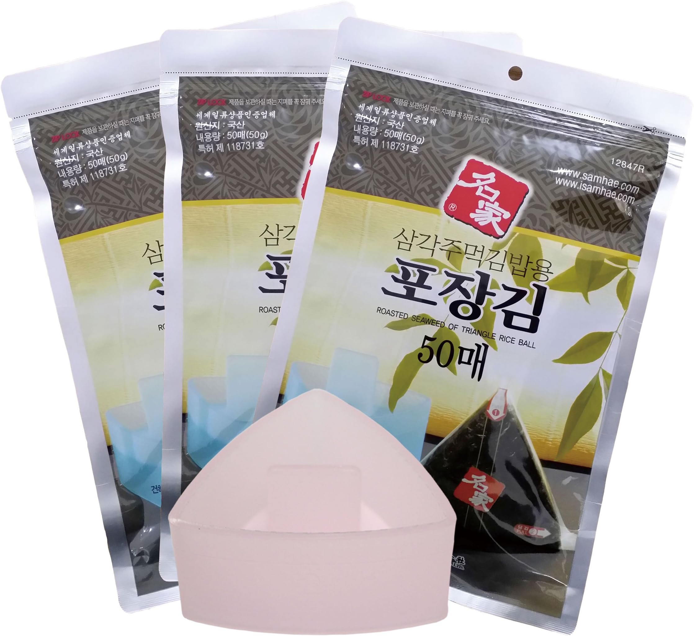Myungga 50 Sheets Onigiri Rice Ball Seaweed Wrappers ร 3pack +Making Mold 1