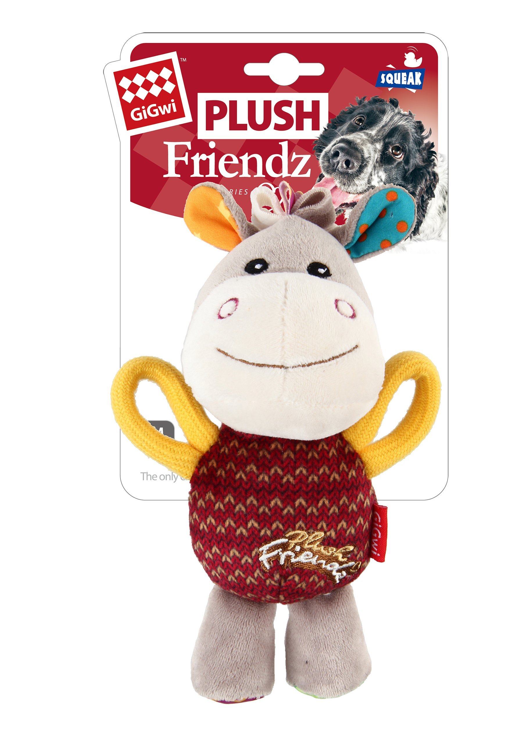 GiGwi Plush Friendz Donkey Toy for Dogs, Non-Toxic, Soft & Plush Dog Toy with Squeaker, Gentle on Teeth & Gums, Perfect for Fetching, Snuggling, Tossing, Suitable for Small to Medium Dog Breeds, Brown (B07811YNBB) Amazon Price History, Amazon Price Tracker