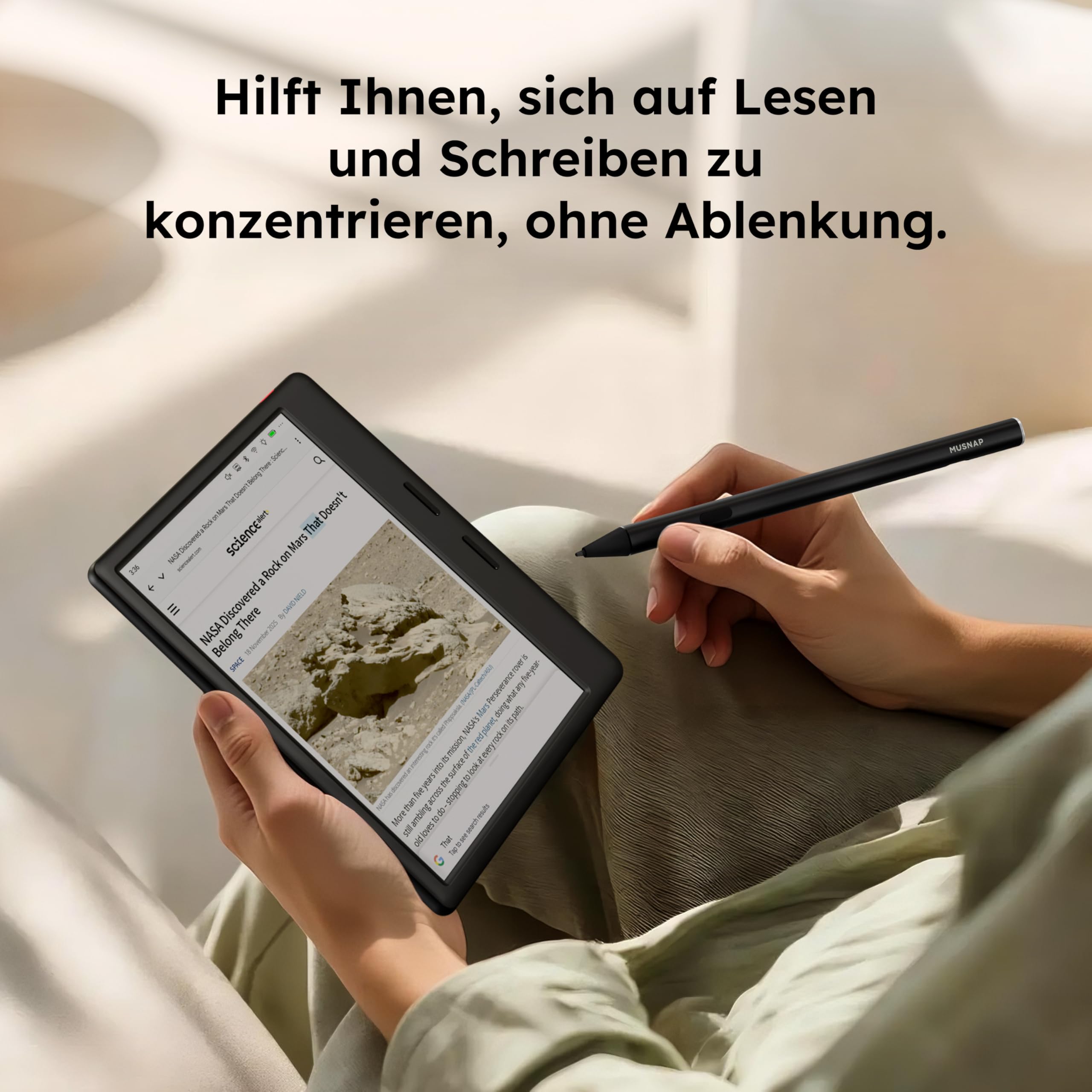 Ocean C 64GB+4GB 17,8 cm (7 Zoll) farbiger E-Ink-Papier-Tablet-eBook-Reader unterstützt Handschrift, mit langer Akkulaufzeit zum Lesen und Schreiben (ohne Musnap-Eingabestift)