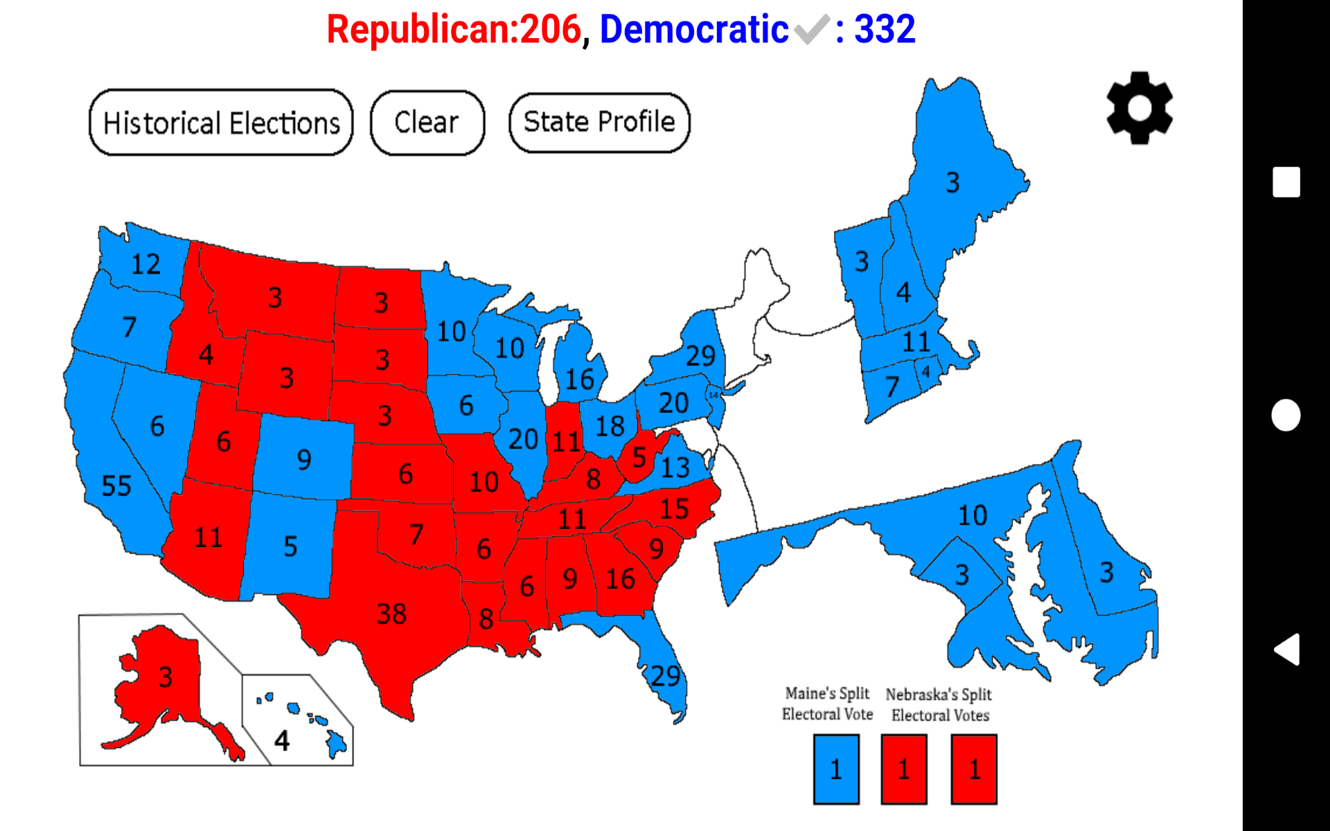 Electoral college calculator app on amazon appstore