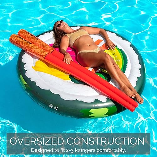 Miniatura 3 de Swimline Inflatable Americana Peace Sign Island Pool Raft