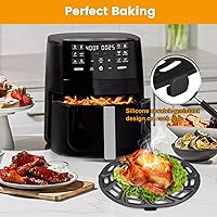 Vista 7 de Accesorios para freidora de aire Gourmia GAF698 GAF686, ovalada, antiadherente, 9.3 x 8.9 pulgadas, piezas de repuesto para freidora de aire