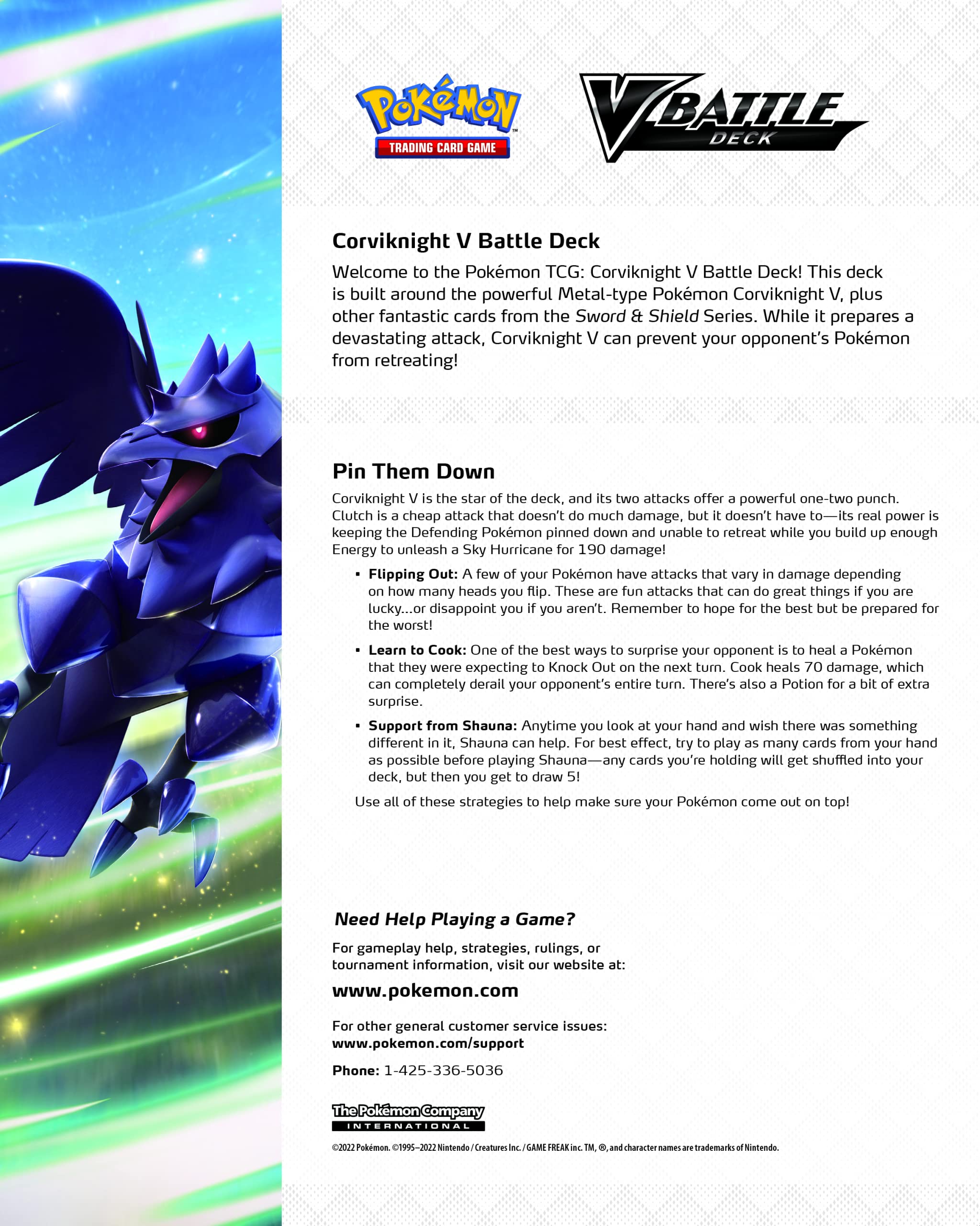Amazon.com: The Pokémon Company Int. Inc. | Pokemon TCG: Corviknight V  Battle Deck | Card Game | Ages 6+ | 2 Players | 10 Minutes Playing Time