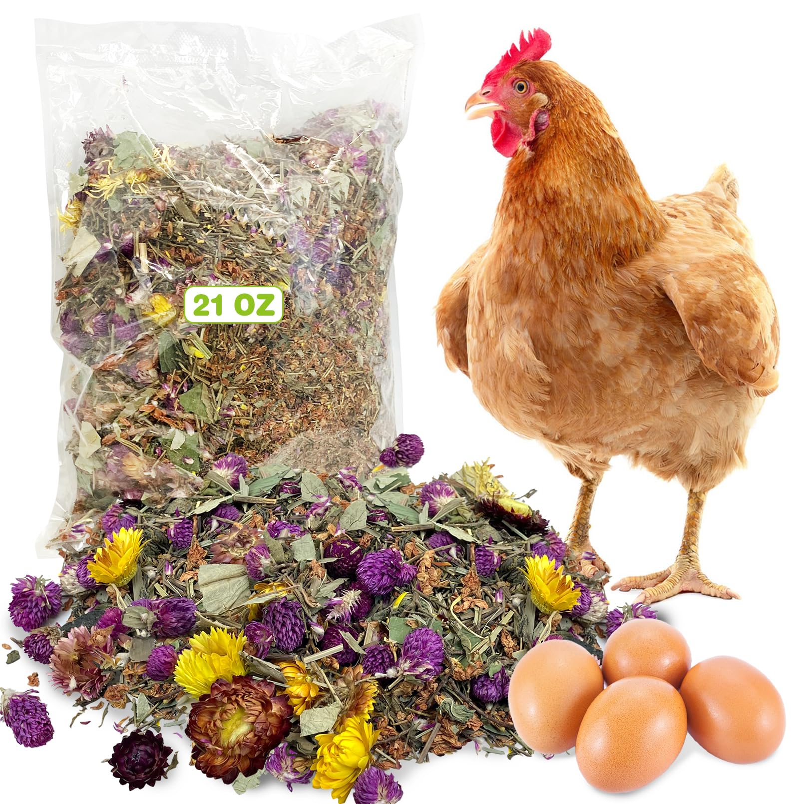 Hamiledyi 21 oz Chicken Nesting Herbs Natural Nesting Box Herbs Aromatic & Fresh for Coop & Nest Boxes Natural Dried Herbs for Laying Hens & Chicks