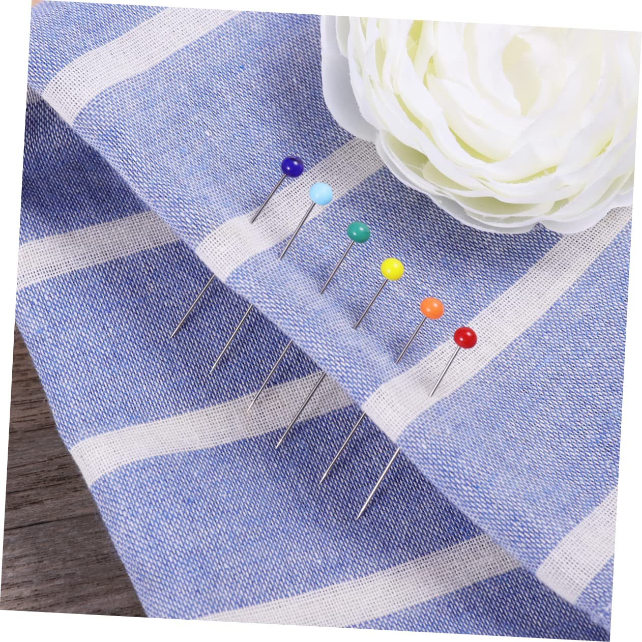 MUELODSIC 500Pcs Glass Head Sewing Pins Multicolor Head Pin High Temperature Resistance for DIY Crafts and Sewing Projects Durable and Marking Accessories