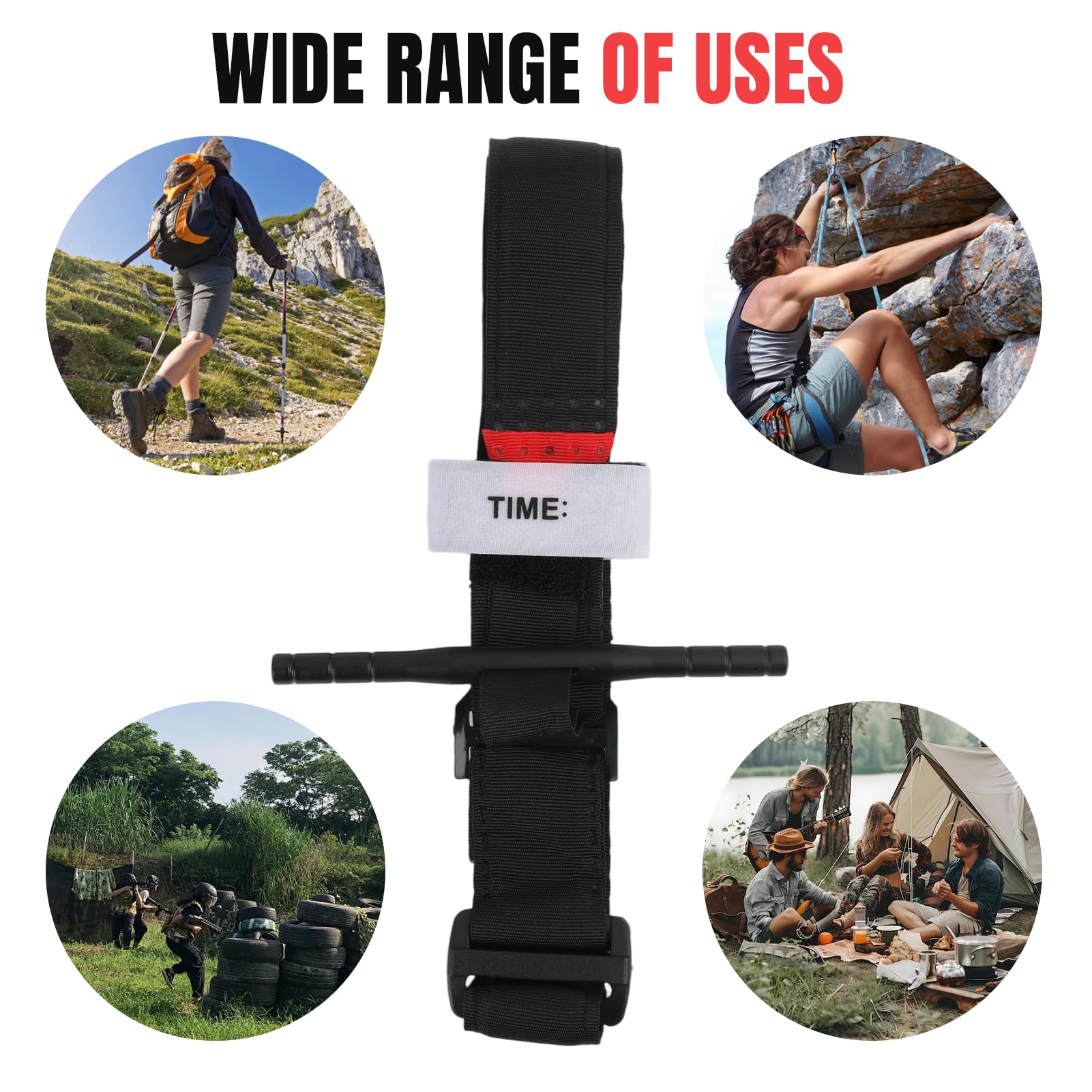 2pcs Garrot Tourniquet Garot À Tourniquet Pour Le Contrôle D'urgence Des Hémorragies Avec Utilisation À Une Main Et Système Réglable, Compact Pour Secours Extérieurs Et Militaires