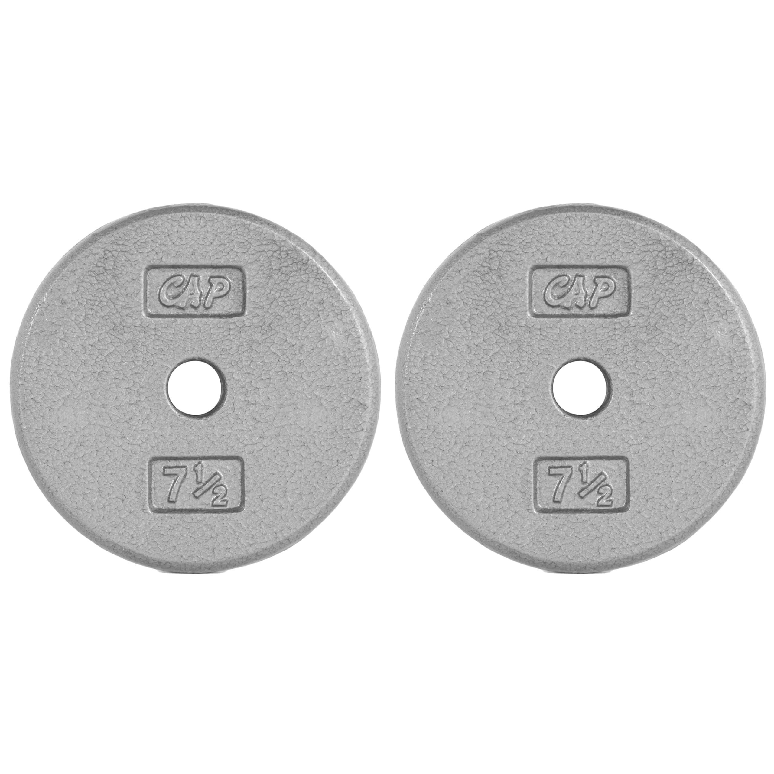CAP Barbell Standard 1-Inch Cast Iron Weight Plates - Singles & Sets | 1.25-50 lbs | Multiple Options