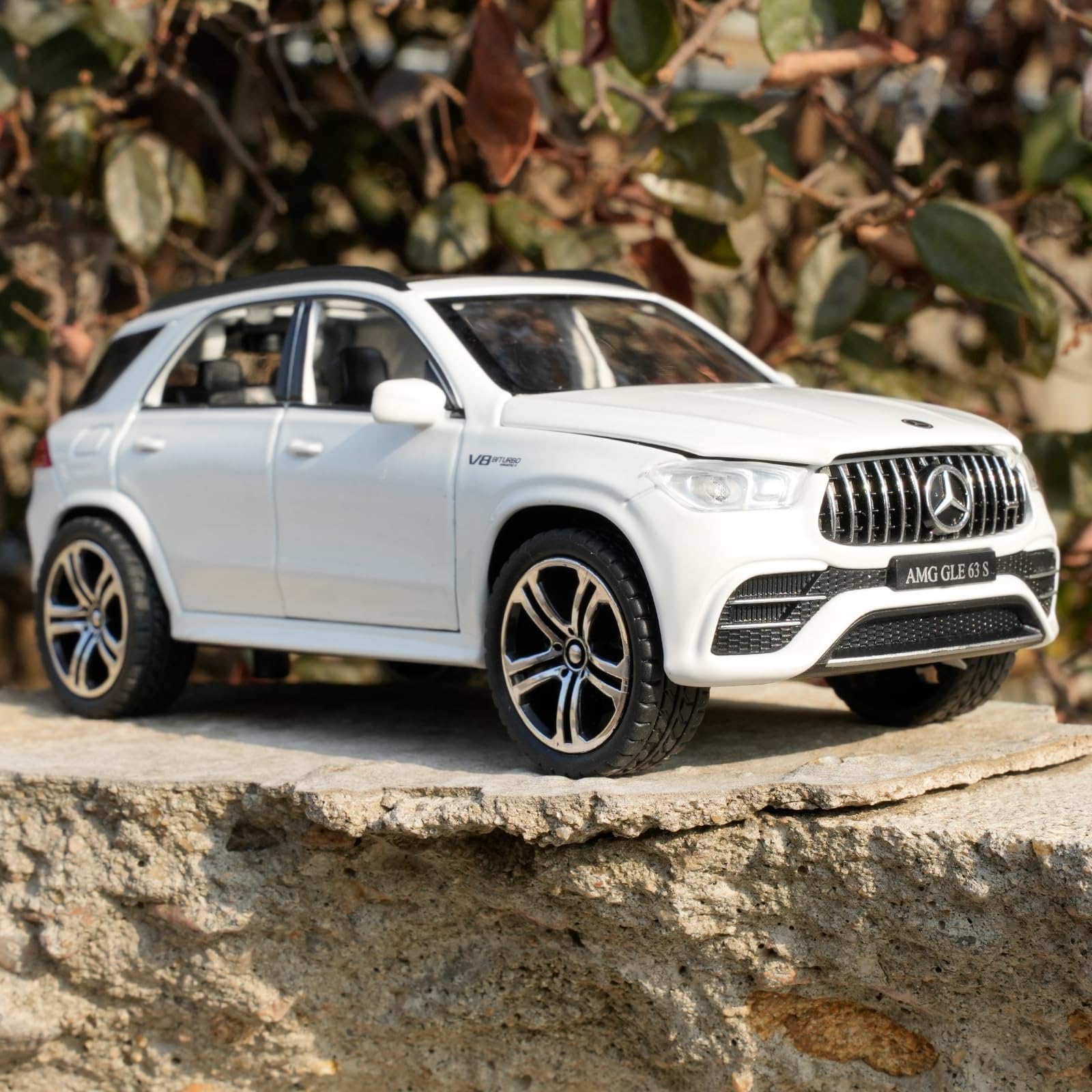 TGRCM-CZ Scala 1:32 compatibile con Benz AMG GLE 63S SUV giocattolo auto, in lega pressofusa, modello di auto con luci e suoni, per bambini, ragazzi e ragazze, regalo (bianco)
