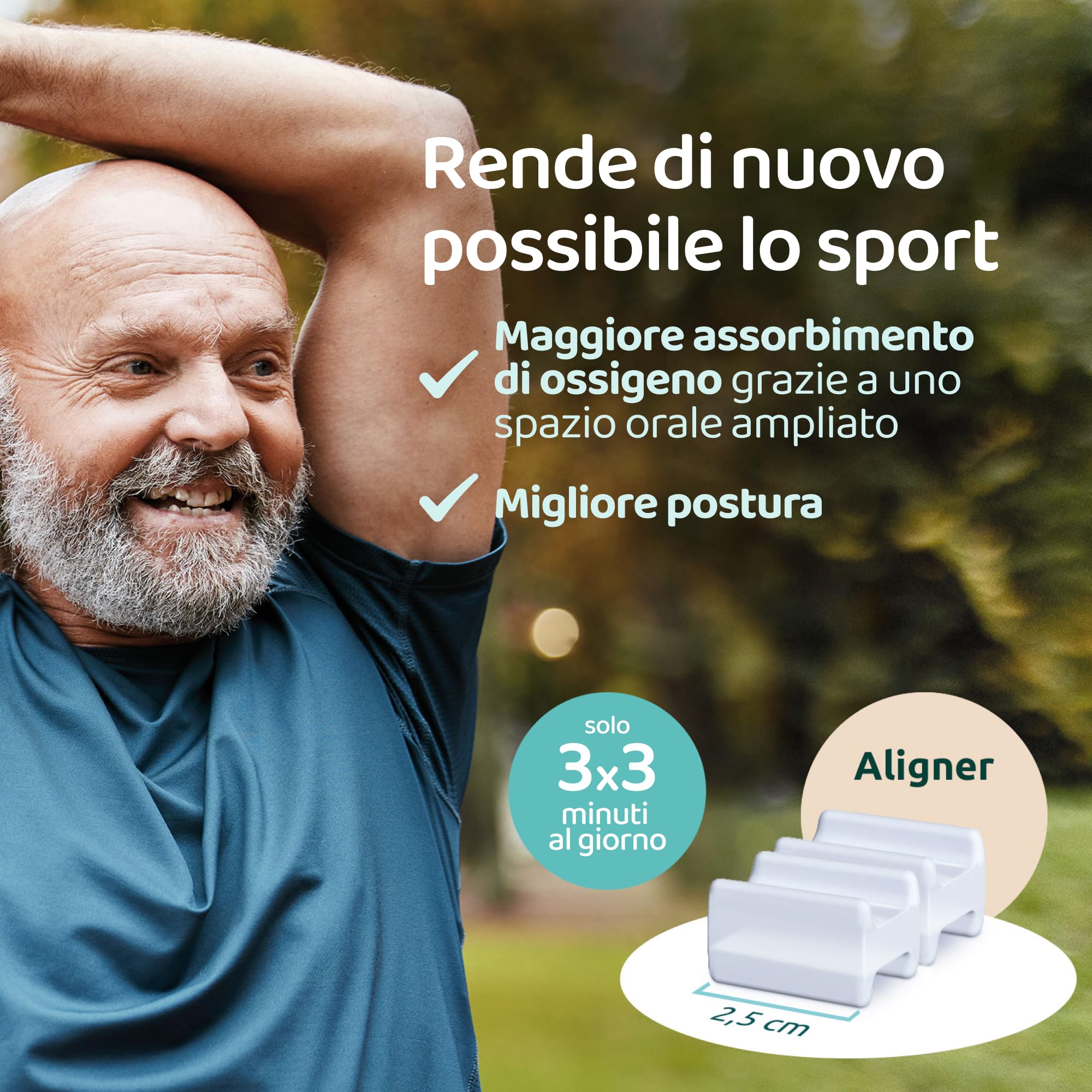 TJ Motion Aligner 2,5 cm – Rilassamento mandibolare & stimolazione del nervo vago per uomini & donne – Set da 2 in silicone medico – contro dolori a mascella, collo & nervi – senza BPA