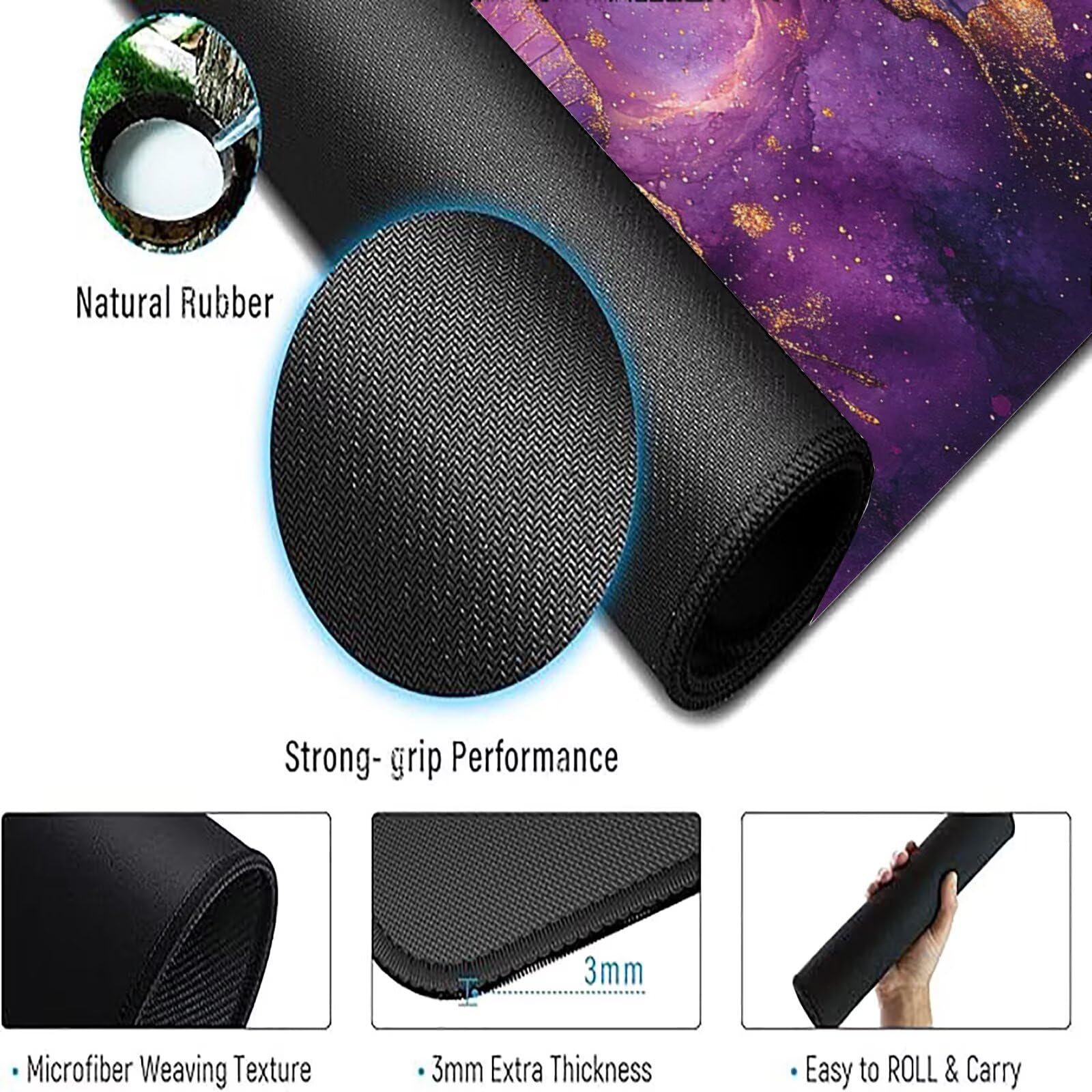 Podkładka pod mysz fioletowa XXL 1200 x 600 mm mata biurkowa motyl podkładka pod mysz jednoczęściowa antypoślizgowa gumowa podstawa zszyte krawędzie wodoodporna antypoślizgowa podkładka pod mysz do