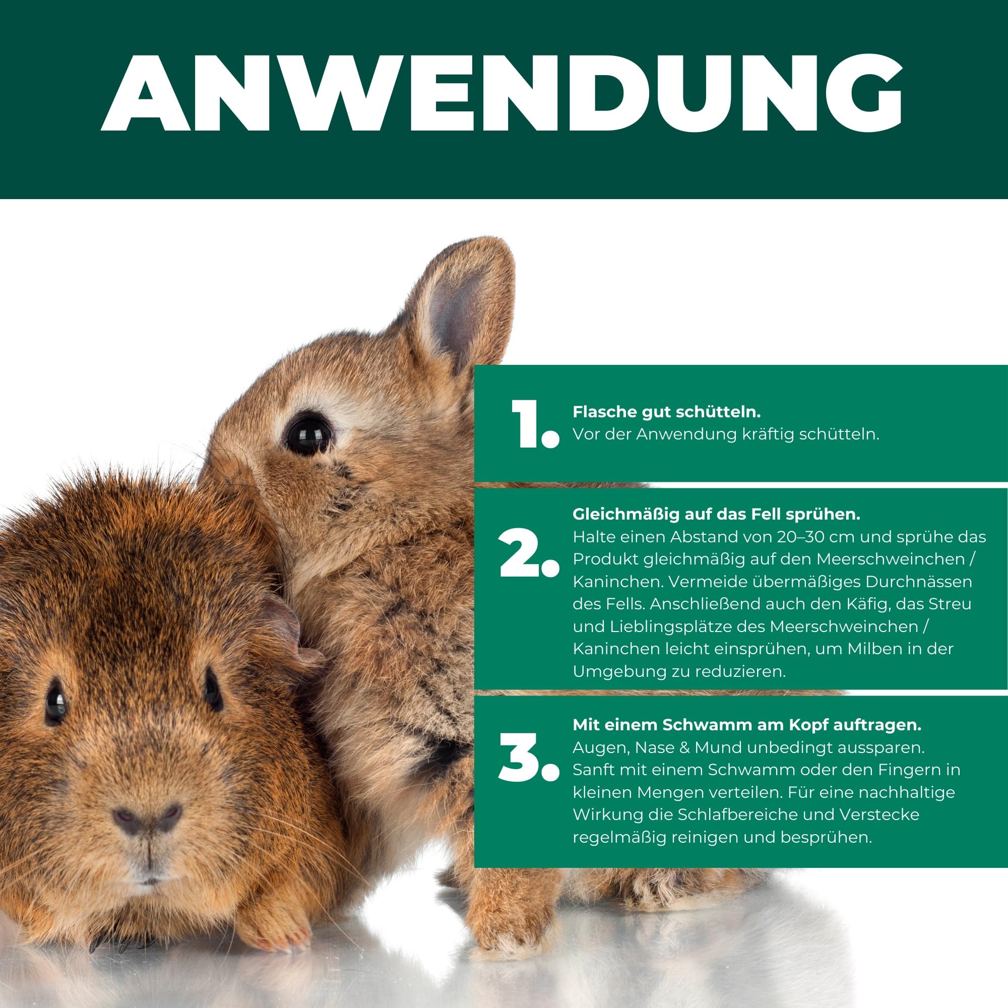 Silberkraft Milbenspray 2 L - Milbenabwehr für Hamster, Meerschweinchen & Nager - Repellent mit Geraniol - Spray für Fell & Käfig - Sofort- & Langzeiteffekt
