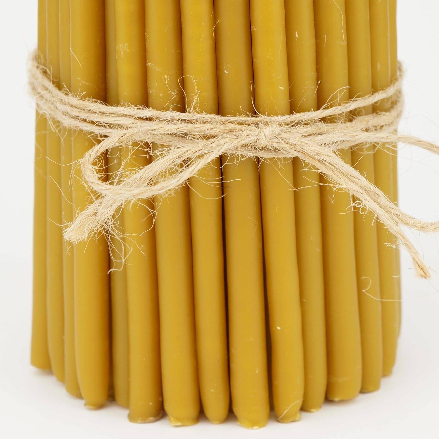 Pure Beeswax Church Candles - Orthodox Tapers, Dripless, Smokeless, Slow Burning, Non-Toxic, Natural Honey Scent (Height: 9 inches (22cm) Skinny, 2.2 lbs (1kg) - Approx. 240 Candles)
