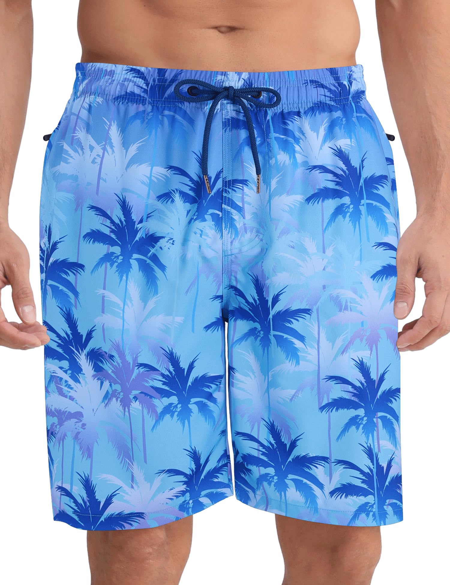 APTRO Herren Badehose Lang Badeshorts Schnelltrocknend Boardshorts Freizeit Short mit Innenslip