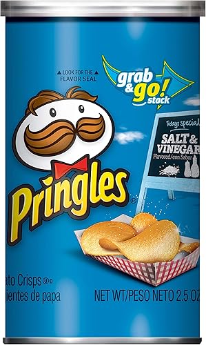 Pringles Patatas fritas de sal y vinagre (12 latas), 2.5 onzas, surtido disponible en Yaxa Guatemala