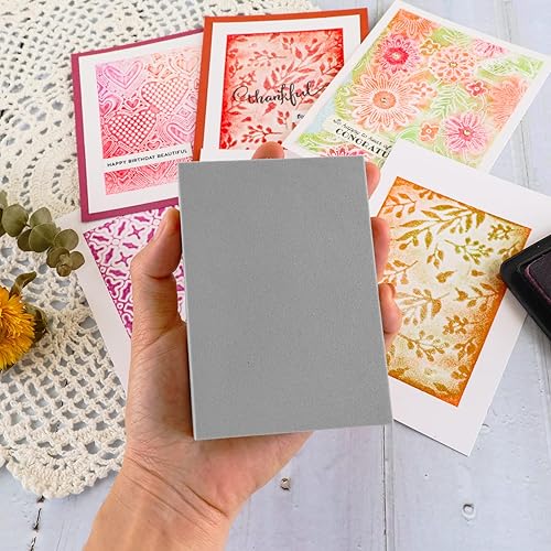 Miniatura 3 de BAOFALI 6 sellos de espuma moldeables de color gris de espuma de estampación grande, de espuma seca de plástico, bloque de espuma de corte y secado