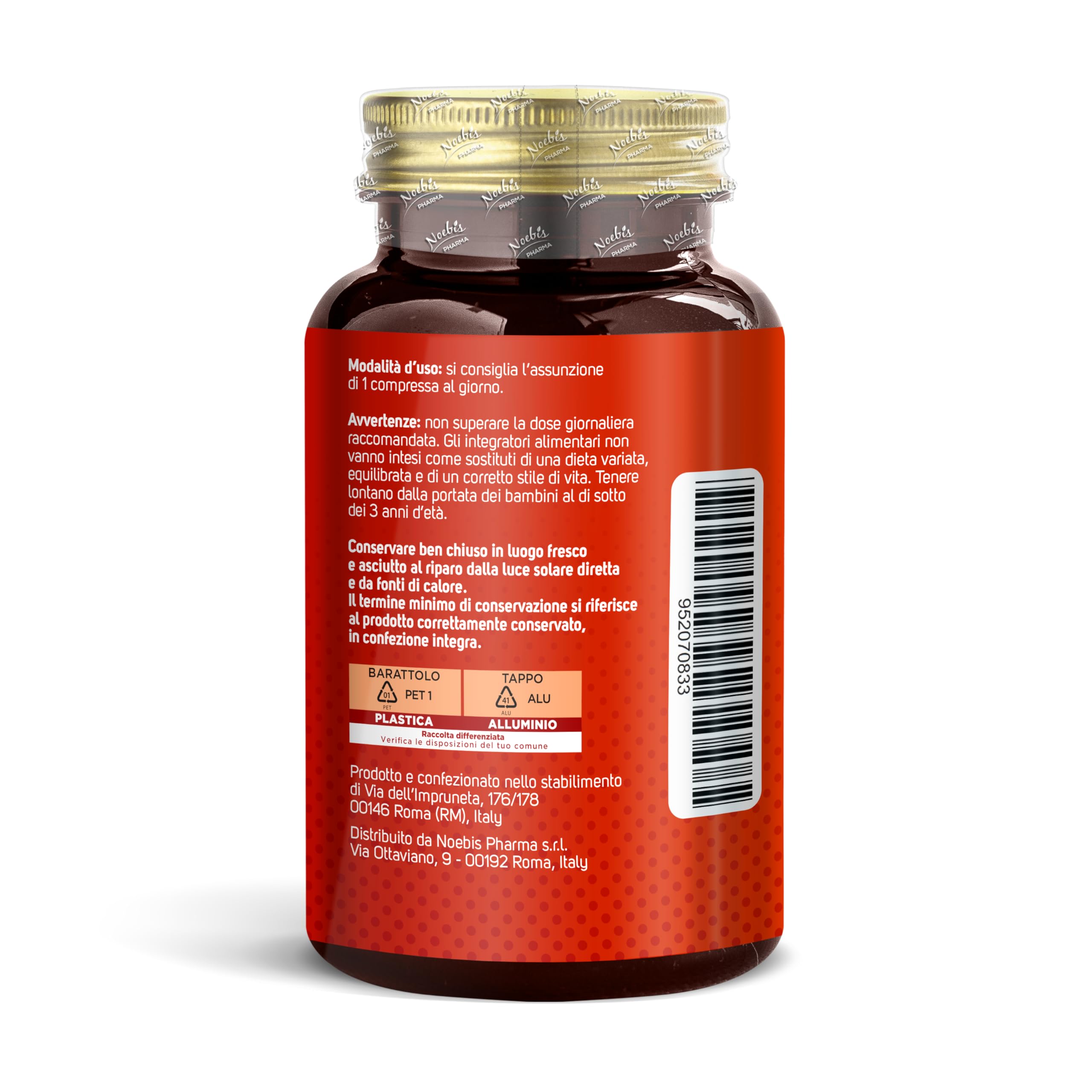 Coenzima Q10 200 mg Noebis Pharma – Alto Grado di Purezza – 180 Compresse – Integratore Q10, Vitalità ed Energia Cellulare – Supporto al Benessere – Made in Italy