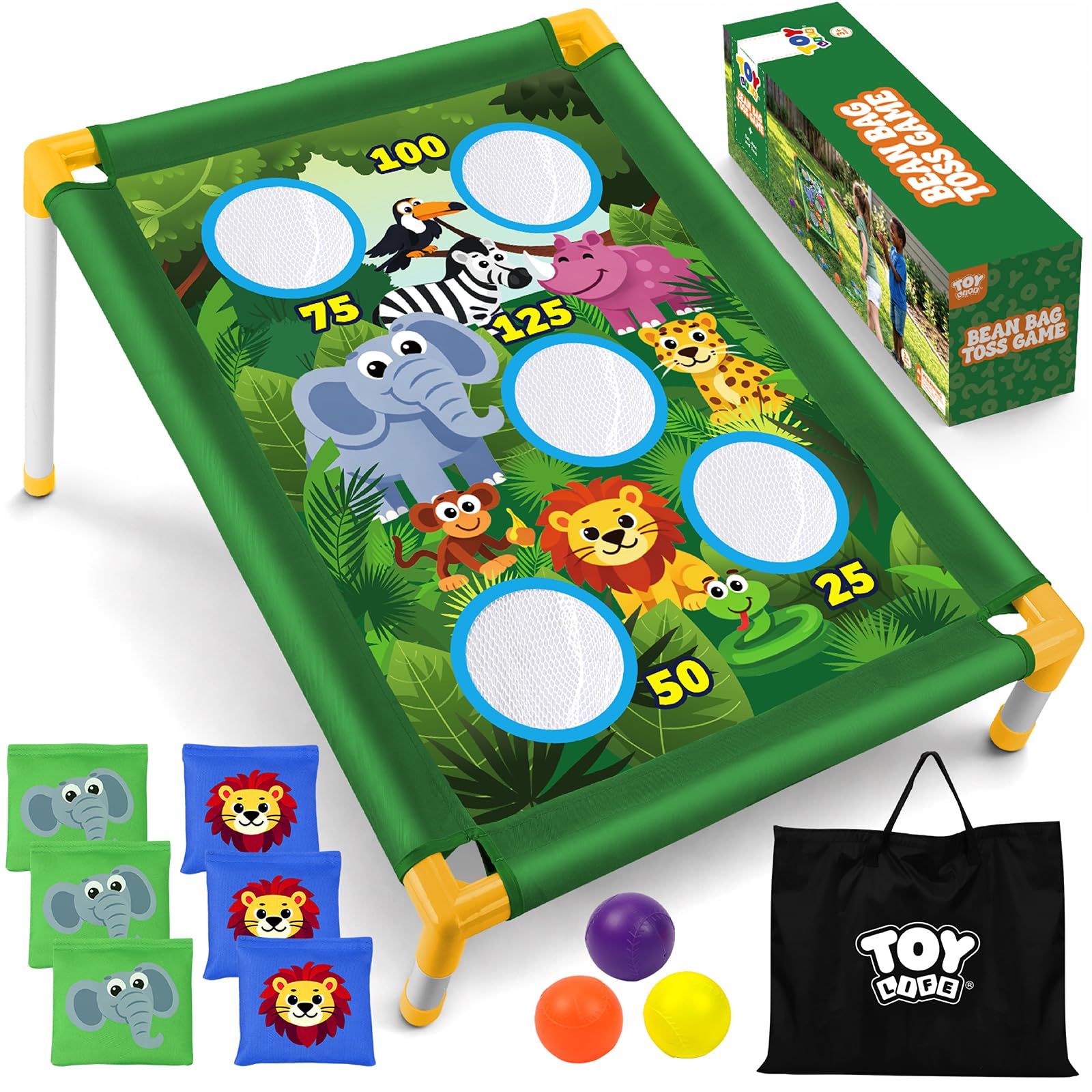 TOY Life Bean Bag Toss Game, Carnival Party Games, Cornhole Set for Kids Outdoor Games, Outside Toys for Kids Ages 4-8, Yard Outdoor Toys for Toddlers 3-5, Gifts for 3 4 5 6 7 Year Old Girls &amp; Boys