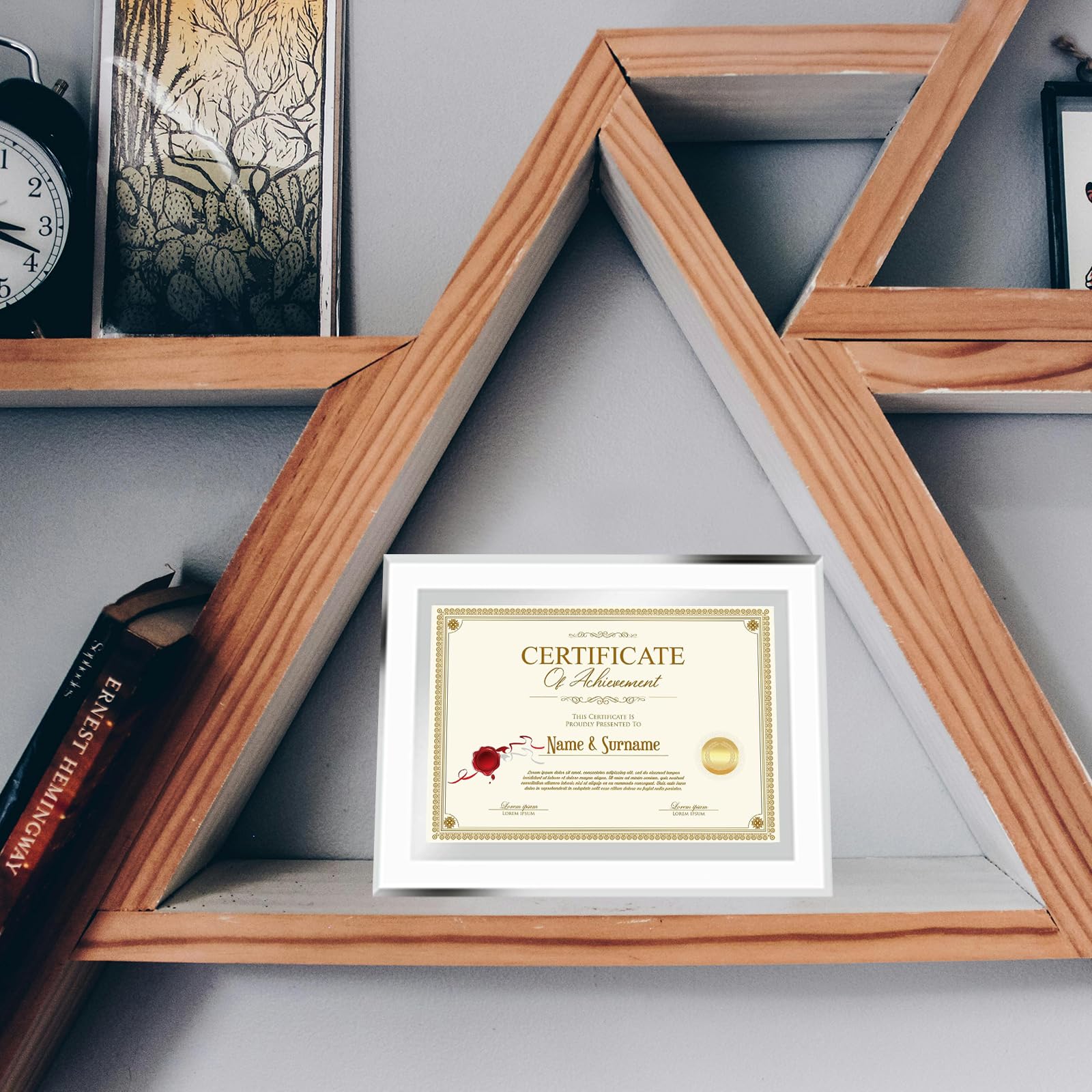 DMSELL 2 Pack Glass Photo Frame A4, Glass Picture Frames A4 for Certificates,Wedding Photos,Family Photos and Home Decoration - Image 3