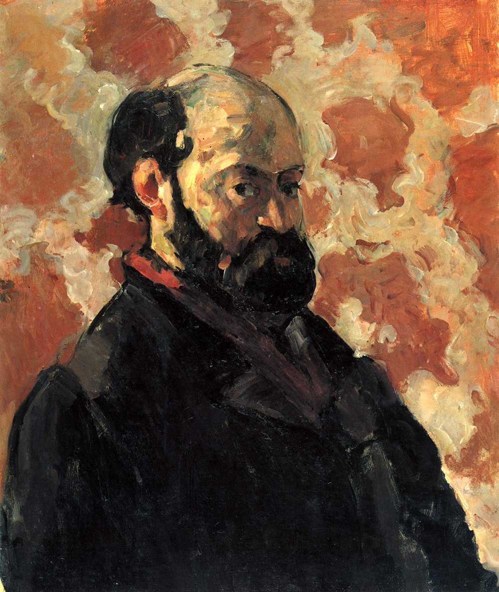 Affiche Paul Cezanne Portrait with Orange finition semi-brillante