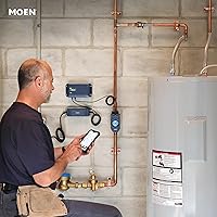 Vista 18 de Moen Flo - Monitor de agua inteligente y sensor de cierre automático, detector de fugas de agua conectado por Wi-Fi para tubería de diámetro de 1