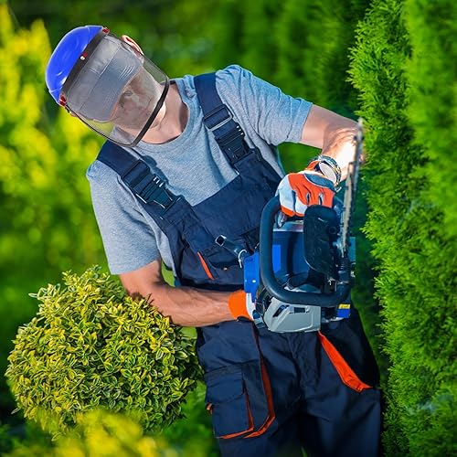 Miniatura 5 de Amylove 6 protectores faciales de seguridad con malla para golpear malas hierbas, máscaras de motosierra para jardinería, protección para mudanza de