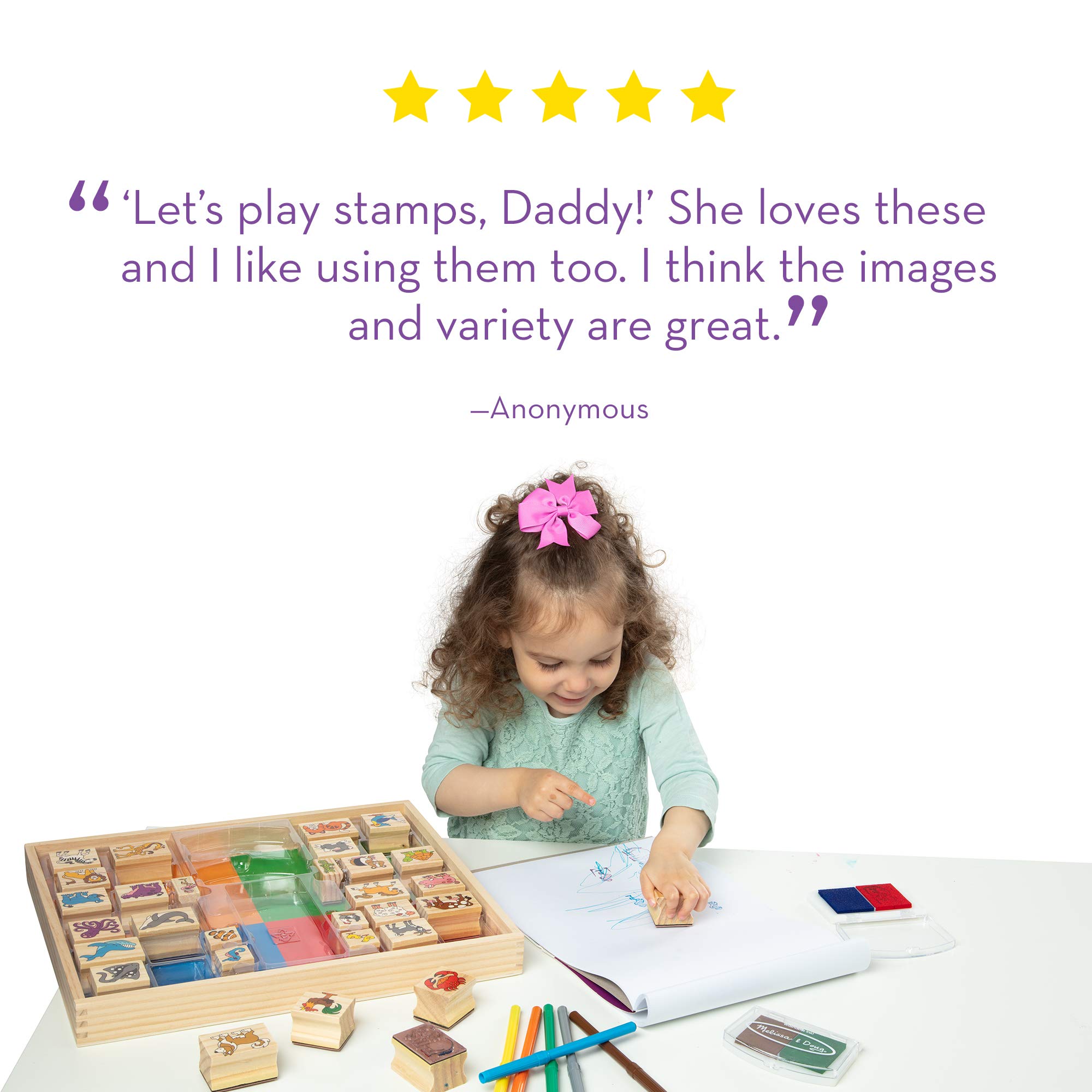 melissa and doug deluxe wooden stamp set