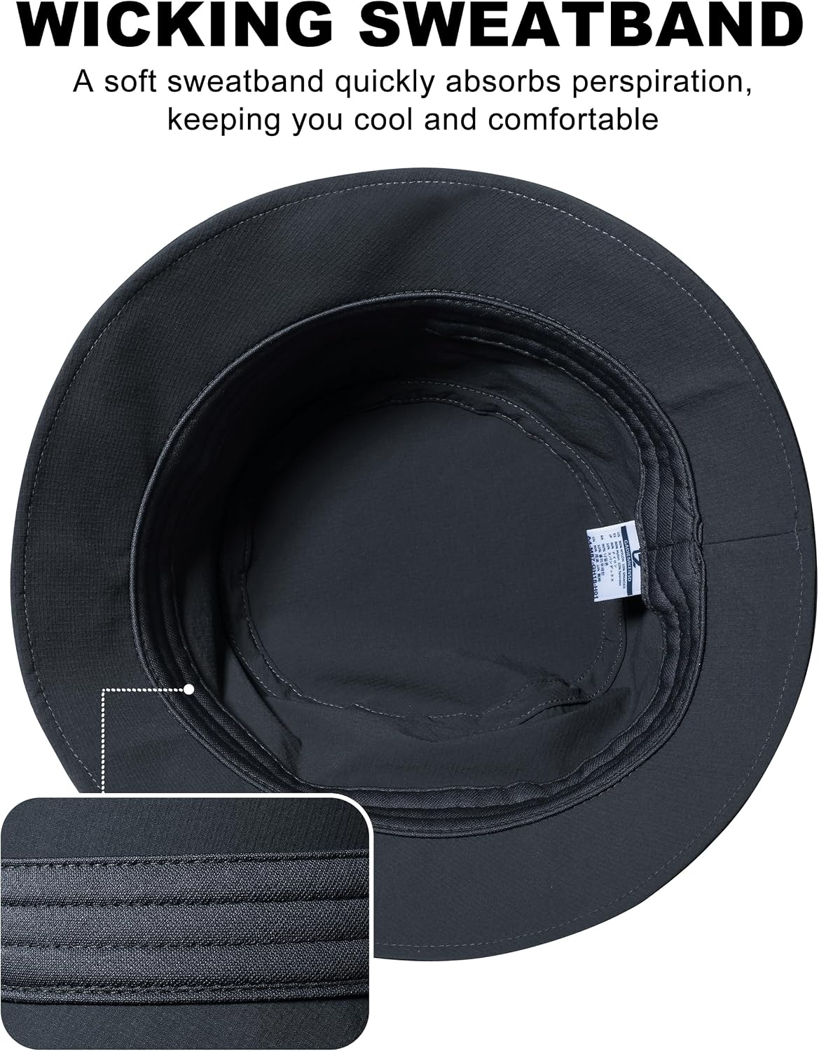 GADIEMKENSD UPF50+ Water-Repellent Bucket hat, Lightweight, Portable, for Outdoor Activities