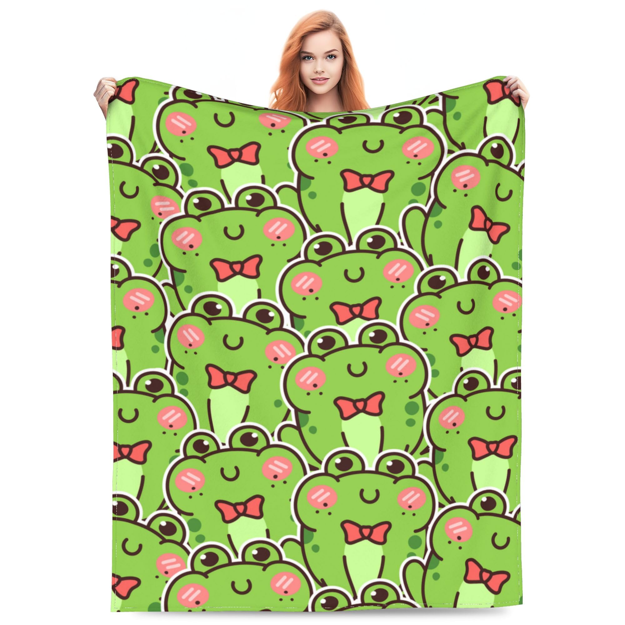 Turamurra Frog Blanket Super Soft Warm Animal Flannel Throw Blankets for Boys Girls Adults Lovers for Couch Sofa Bed Office Gifts 80"x60" โ image 1