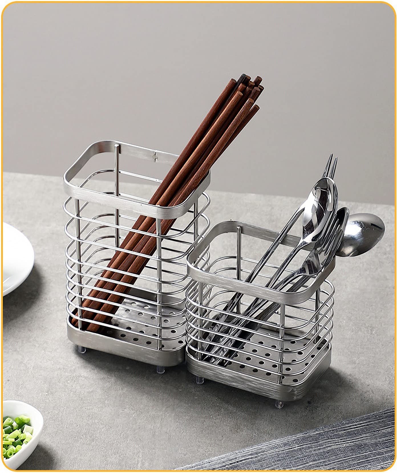 Portaspugne Magnetico Per Lavello, In Acciaio Inox, 6x6x3 Cm - Organizza Spugne E Asciuga Rapidamente