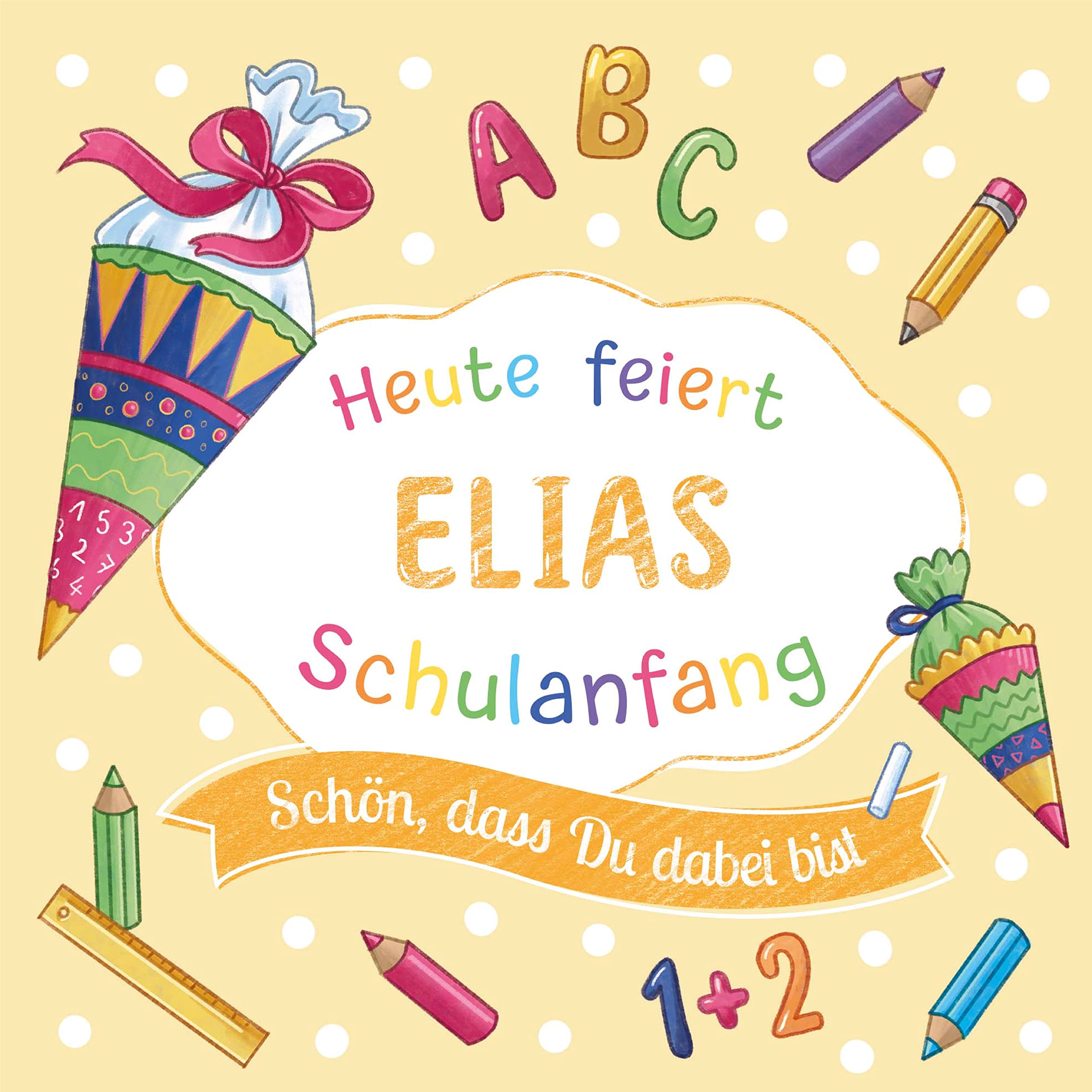 80 servilletas para comienzo del cole con nombre, personalizables como decoración de mesa para la escolarización, personalizadas para niños y niñas, selección de colores, producción alemana 33 x 33 cm