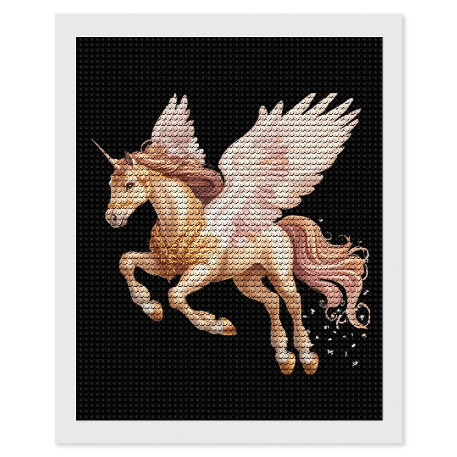 Nclqvjxzkhw Style A Horse With Wings Diamond Art Painting For Adult Round Diamonds Pictures Arts Crafts Home Wall Decor 16"X20"