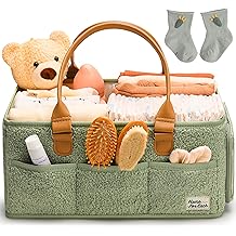 Baby Diaper Caddy Organizer with Handle, Diaper Bag Tote, Baby Organizers and Storage Diaper Organizer for Nursery Decor and Nursery Organization, Baby Basket, Diaper Bag organizer, Car Diaper Caddy