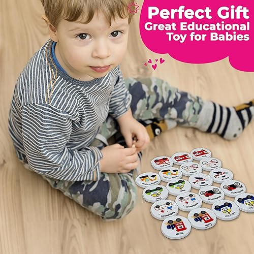 Miniatura 6 de DAKYON Juego de memoria de madera Montessori para niños pequeños, regalo para niños y niñas de 3, 4, 5 años, juguetes educativos de inteligencia y