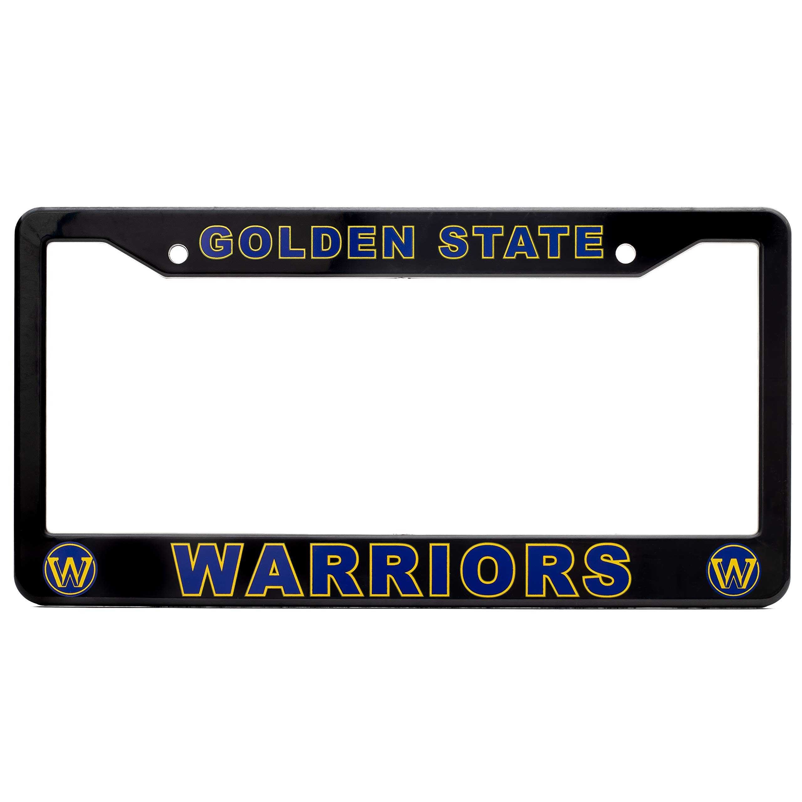 EliteAuto3K Golden State Warriors License Plate Frame Cover – Black – 12.25” x 6.25” - Ideal Gift for Sports Fans & Supporters – Slim Design