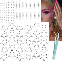 NOOEPC Face Gems Face Jewels Self Adhesive Hair Gems Festival Star Stickers