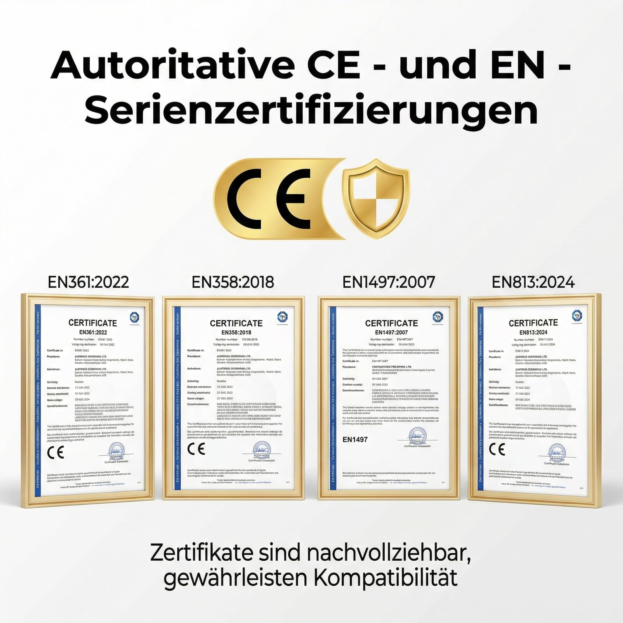 Magicbox Auffanggurt Absturzsicherung Set mit Falldämpfer, 150 kg Sicherheitsgurt für Höhenarbeit, Dacharbeiten & Baustelle, EN 361/358 Zertifiziert PSA