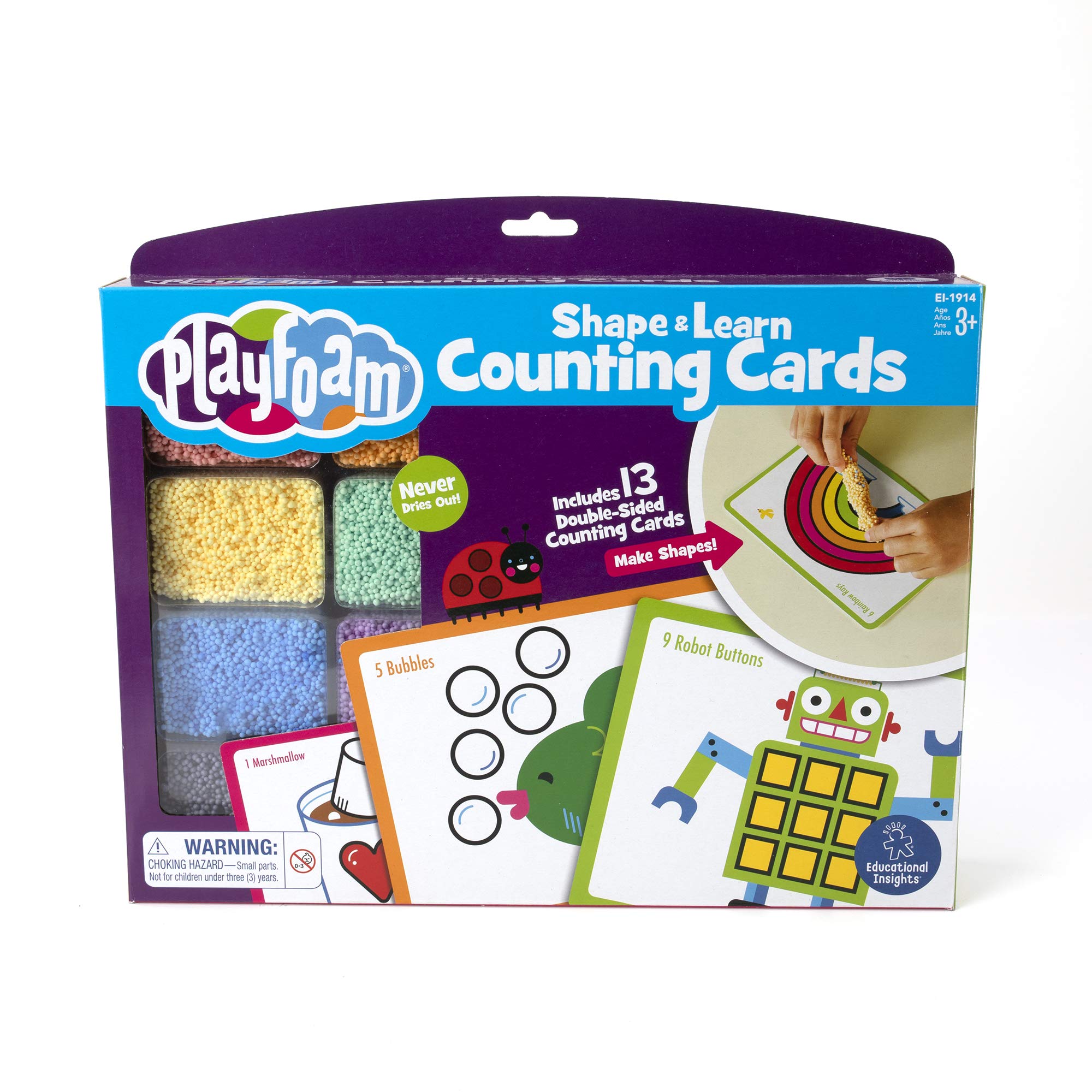 Image secondaire de Learning Resources Activité de préparation préscolaire des formes et du calcul Playfoam, ressources maternelle, pate a modeler,