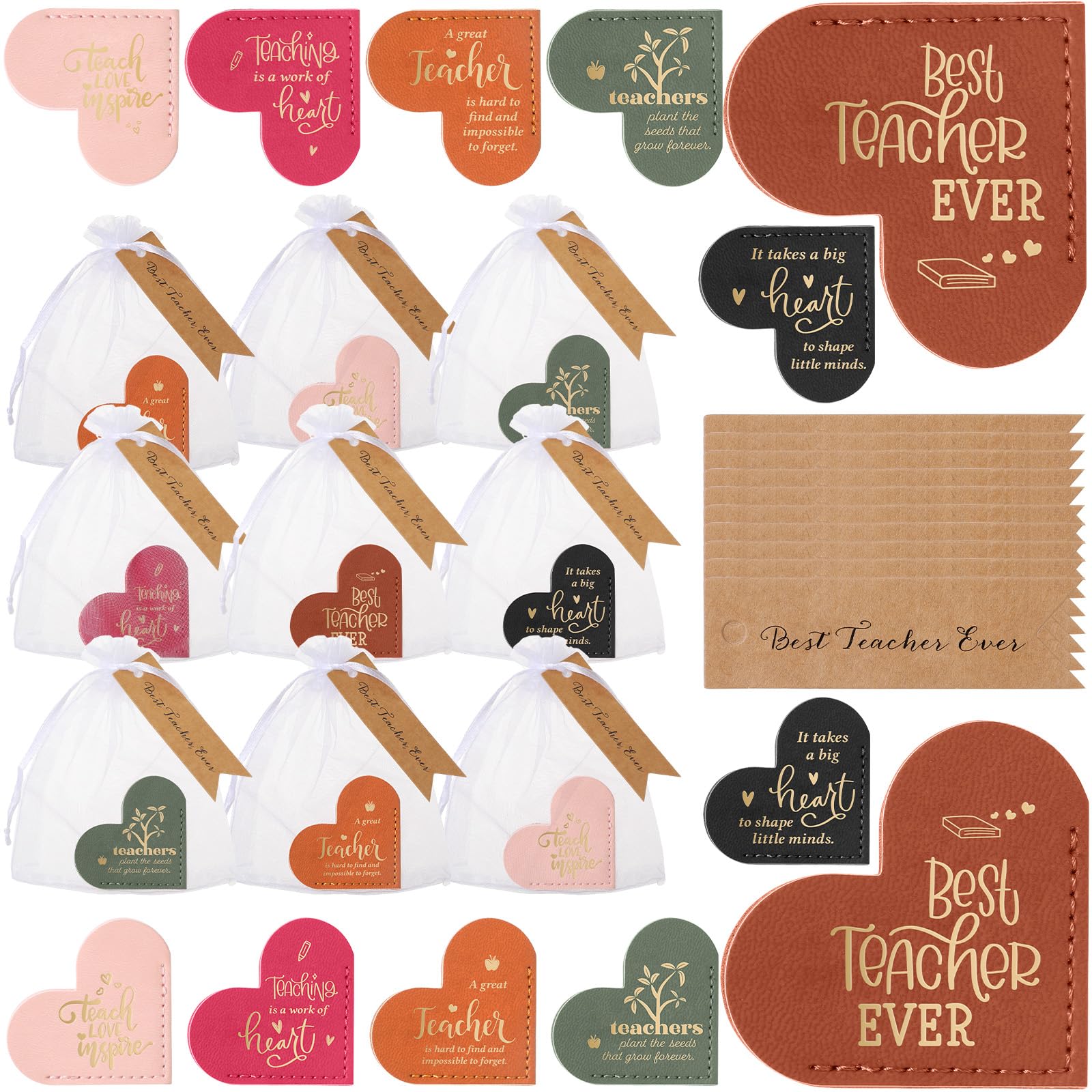 Snapklik.com : Sinload 12 Sets Thank You Teacher Gifts Bulk Leather ...