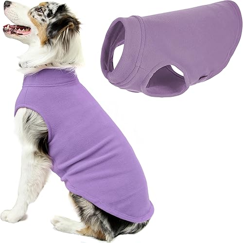 Miniatura 6 de Gooby Chaleco de forro polar elástico para perro  Calabaza, 2XL  Chaqueta cálida de forro polar para perro  Ropa de invierno para perros pequeños
